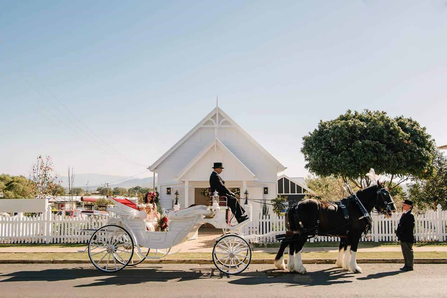 White Chapel Wedding - Vis A Vis - Drayhorse Shires Australia